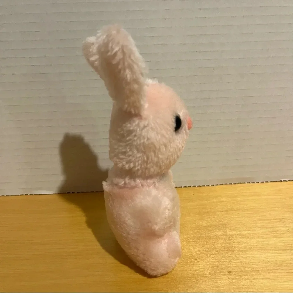 Vintage White Bunny Rabbit 5 Inch Plush Pink Nose Gibson Greetings 1986 Easter